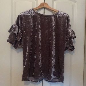 Lilac velvet shirt
